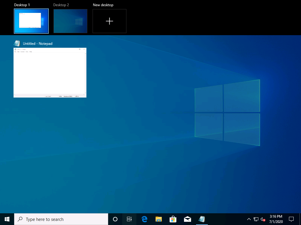 close all virtual desktops windows 10